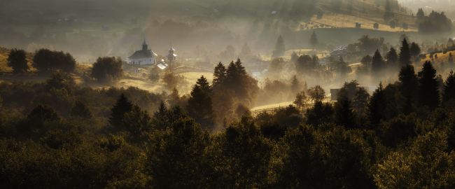 Amanece en Bucovina Rumania