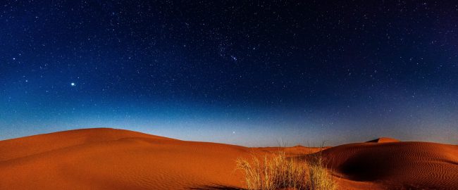 Paisaje noche desierto Marruecos Merzouga